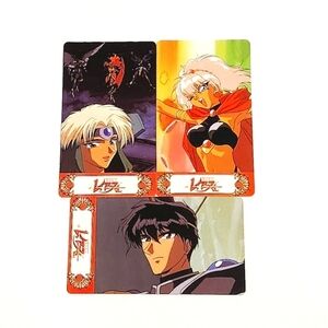 RARE Vintage Magic Knight Rayearth - Trading Cards - 3 pcs - CLAMP
